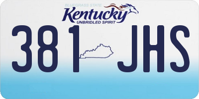 KY license plate 381JHS