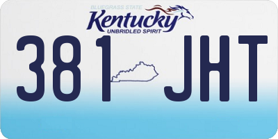 KY license plate 381JHT