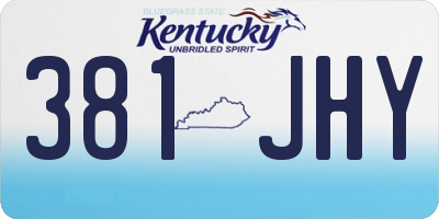 KY license plate 381JHY