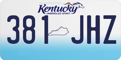 KY license plate 381JHZ