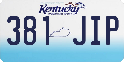 KY license plate 381JIP
