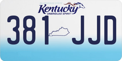KY license plate 381JJD