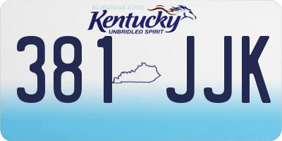 KY license plate 381JJK