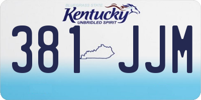 KY license plate 381JJM