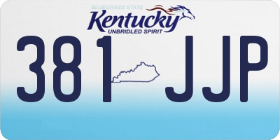 KY license plate 381JJP