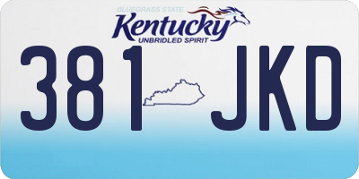 KY license plate 381JKD