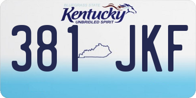 KY license plate 381JKF