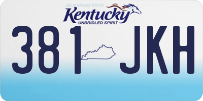 KY license plate 381JKH