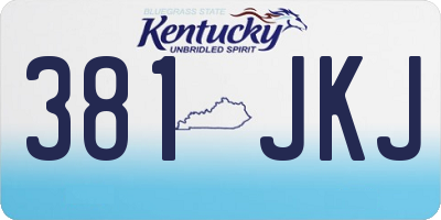 KY license plate 381JKJ