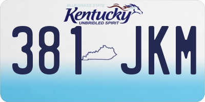 KY license plate 381JKM