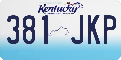 KY license plate 381JKP