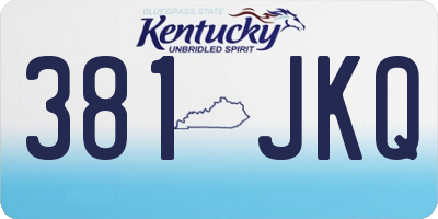 KY license plate 381JKQ