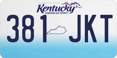KY license plate 381JKT