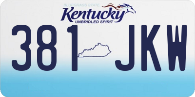 KY license plate 381JKW