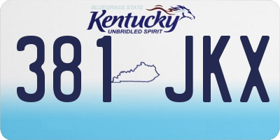 KY license plate 381JKX