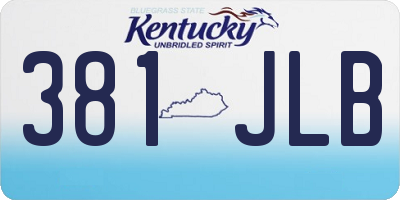 KY license plate 381JLB