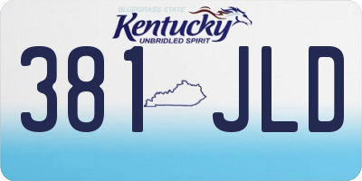 KY license plate 381JLD