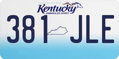 KY license plate 381JLE