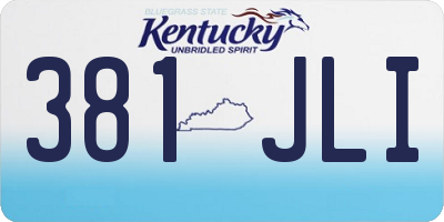 KY license plate 381JLI