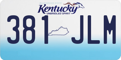 KY license plate 381JLM