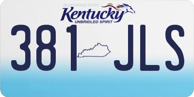 KY license plate 381JLS