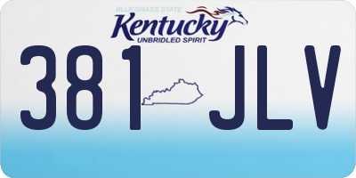 KY license plate 381JLV