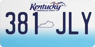 KY license plate 381JLY