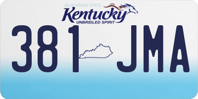 KY license plate 381JMA