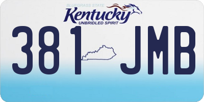 KY license plate 381JMB
