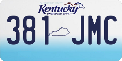 KY license plate 381JMC