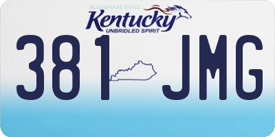 KY license plate 381JMG