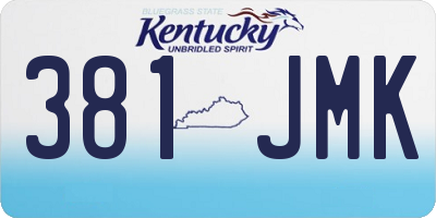 KY license plate 381JMK