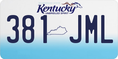 KY license plate 381JML