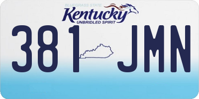 KY license plate 381JMN