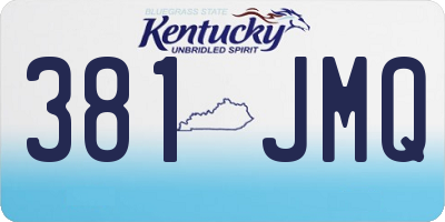 KY license plate 381JMQ