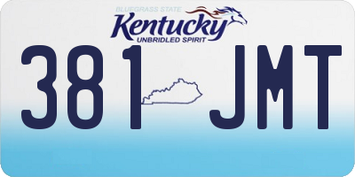 KY license plate 381JMT