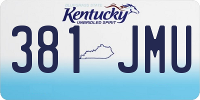 KY license plate 381JMU