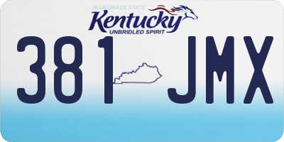KY license plate 381JMX