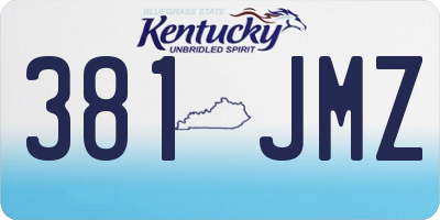 KY license plate 381JMZ