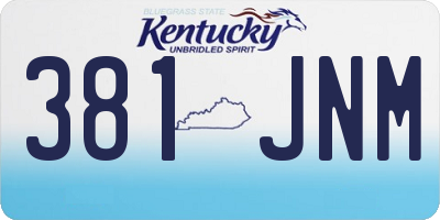KY license plate 381JNM