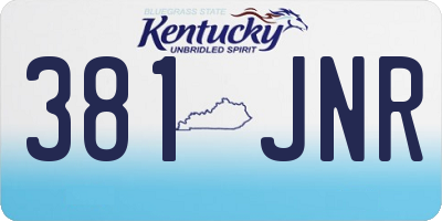 KY license plate 381JNR