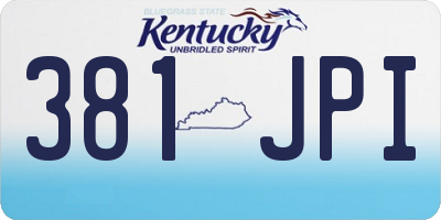 KY license plate 381JPI