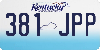KY license plate 381JPP