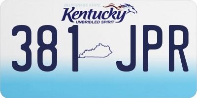 KY license plate 381JPR