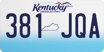 KY license plate 381JQA