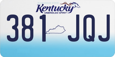 KY license plate 381JQJ