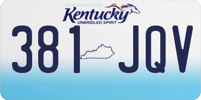 KY license plate 381JQV