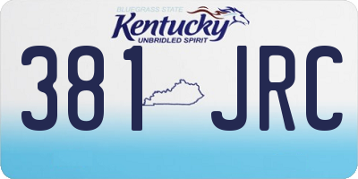 KY license plate 381JRC