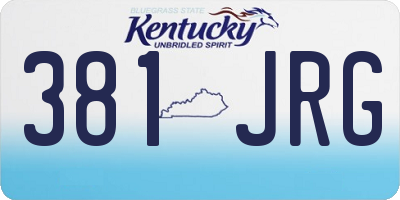 KY license plate 381JRG