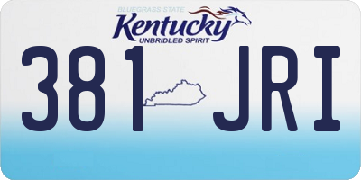 KY license plate 381JRI